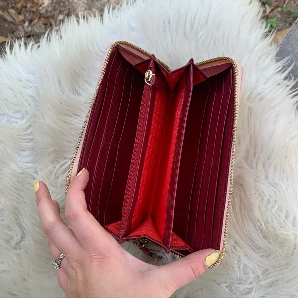 Kate Spade Hearts Accordion Zipper Wallet